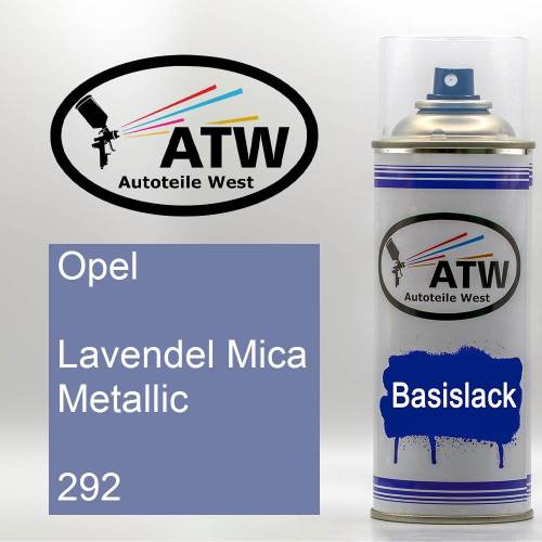 Opel, Lavendel Mica Metallic, 292: 400ml Sprühdose, von ATW Autoteile West.